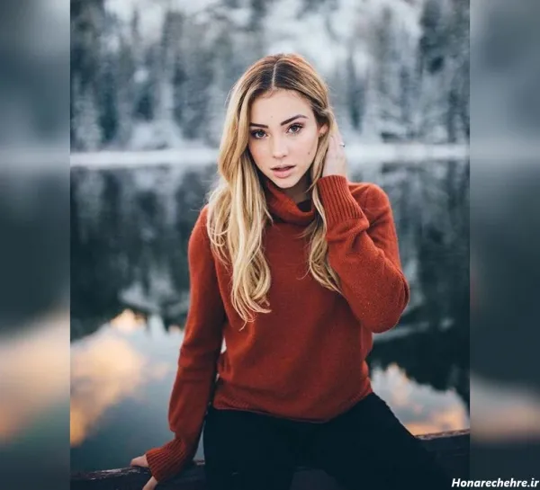  عکس دخـتر در برف زیبا