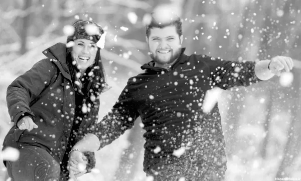  عکس دخـتر در برف زیبا