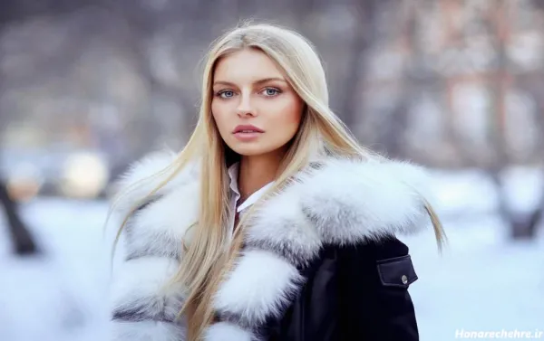  عکس دخـتر در برف زیبا