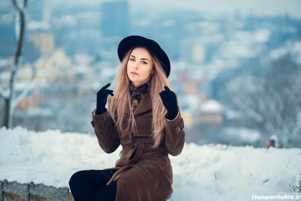  عکس دخـتر در برف زیبا