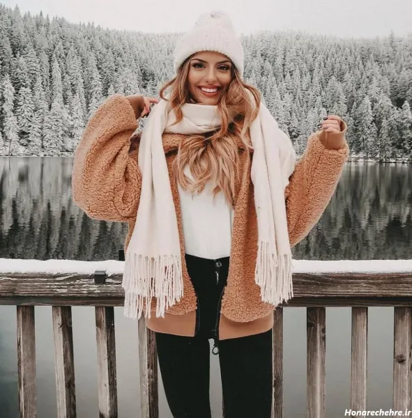  عکس دخـتر در برف زیبا