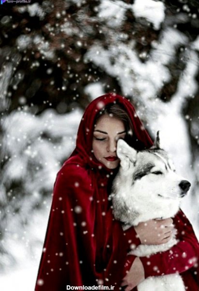  عکس دخـتر غمگین در برف