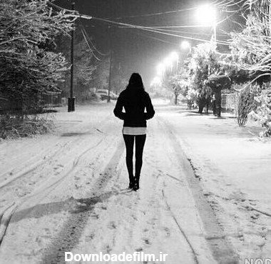  عکس دخـتر غمگین در برف