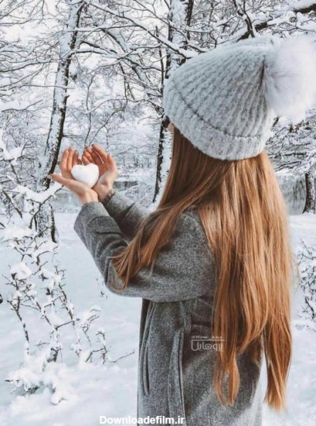  عکس دخـتر غمگین در برف