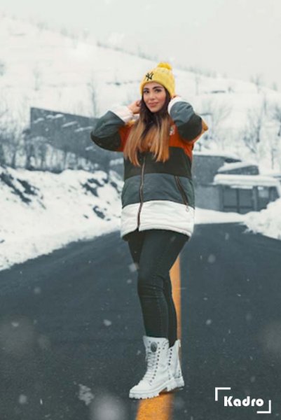  عکس تیپ زمستانی دخترانه برای برف بازی