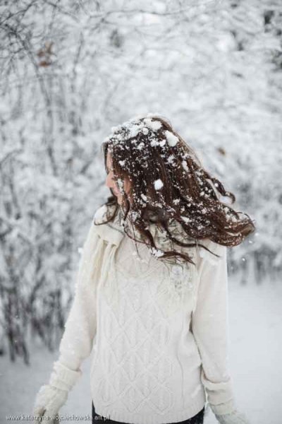  تصویر دخترانه زمستان و برف