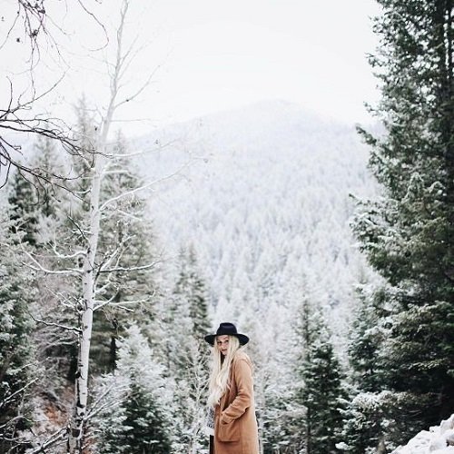  تصویر برفی دخترانه زمستانی