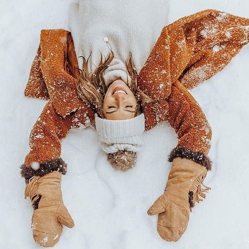  تصویر برفی دخترانه زمستانی