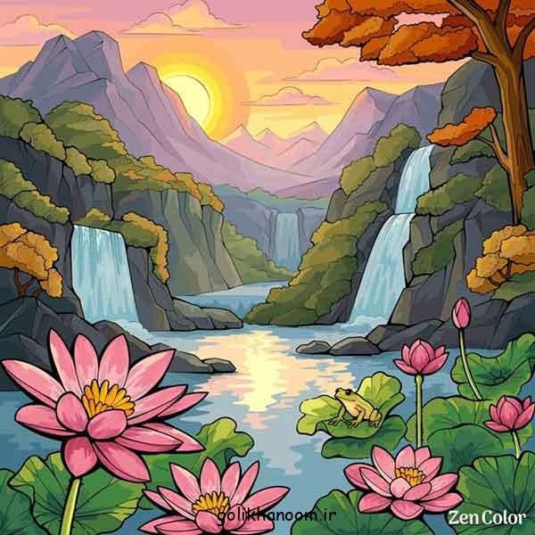  عکس آبشار نقاشی