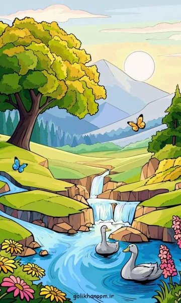  عکس آبشار نقاشی