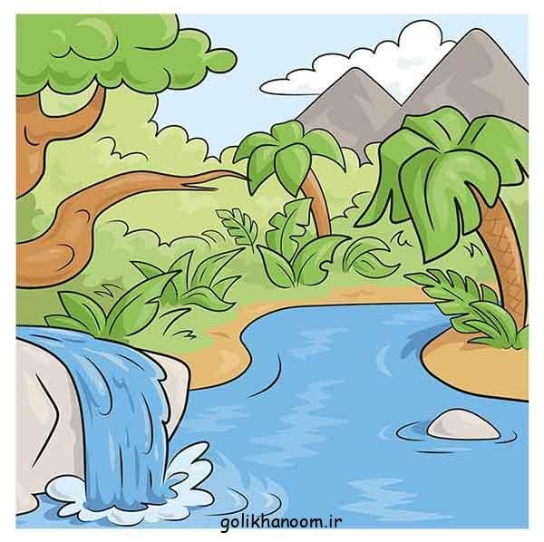  عکس آبشار نقاشی