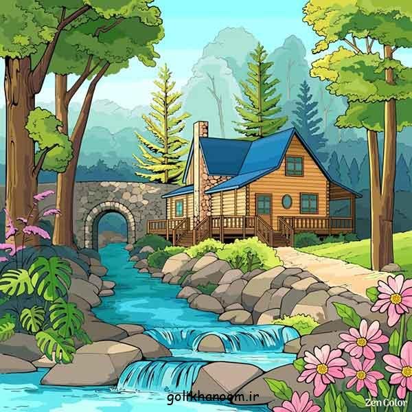  عکس آبشار نقاشی