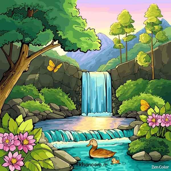  عکس آبشار نقاشی