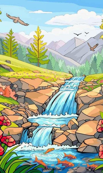  عکس آبشار نقاشی