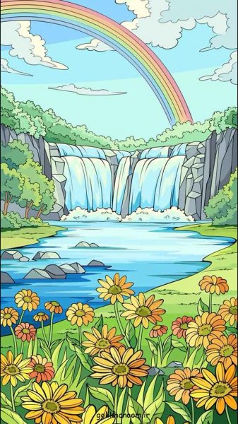  عکس آبشار نقاشی