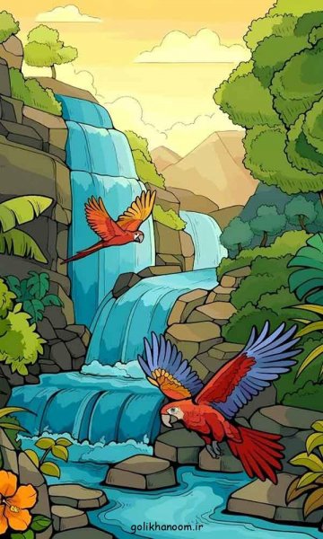  عکس آبشار نقاشی