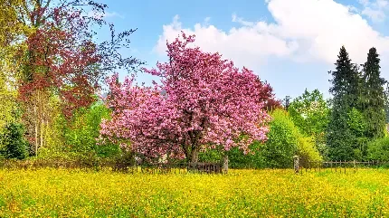 عکس گل و شکوفه سفید و صورتی