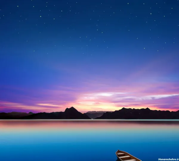 عکس دریا در شب زیبا