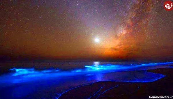  عکس دریا در شب زیبا