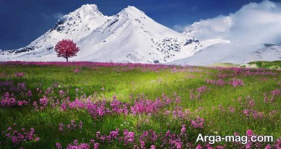  عکس منظره زیبا کوهی