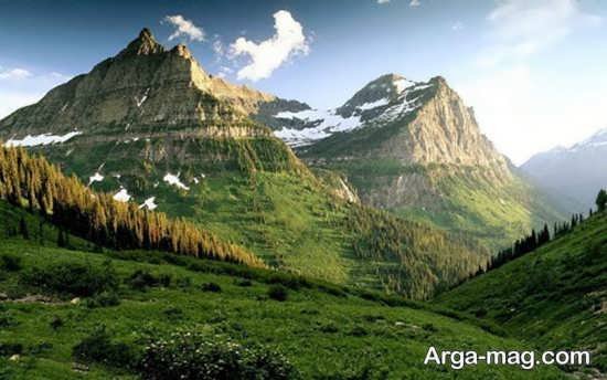  عکس منظره زیبا کوهی
