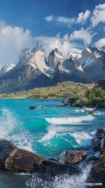  عکس منظره زیبا کوهی