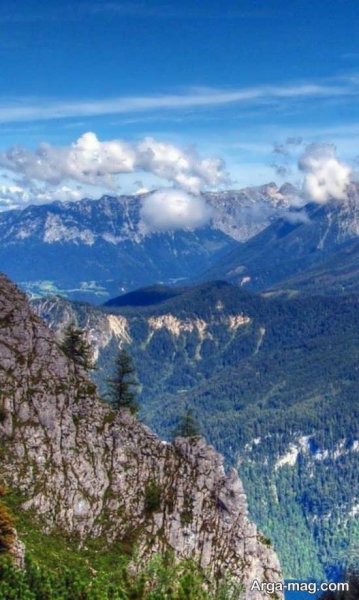  عکس منظره زیبا کوهی