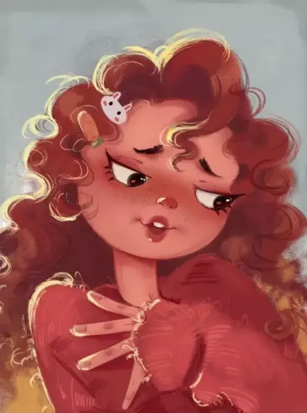  عکس دختر مو فرفری مشکی فانتزی