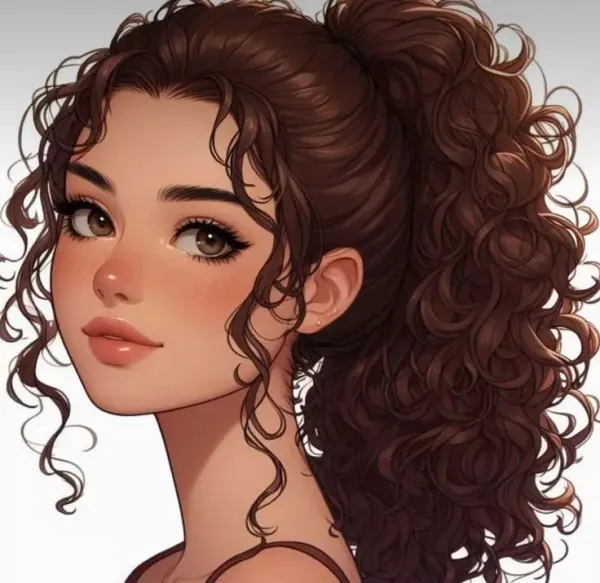  عکس دختر مو فرفری مشکی فانتزی