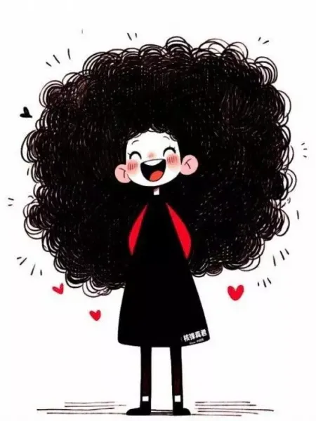  عکس دختر مو فرفری مشکی فانتزی