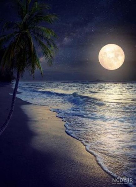  عکس دریا در شب برای پروفایل
