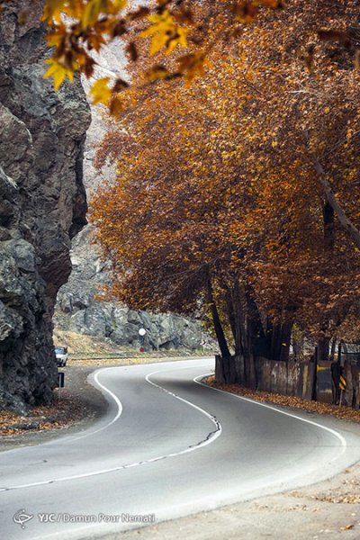  عکس جاده چالوس در پاییز