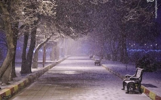  منظره زیبای برفی