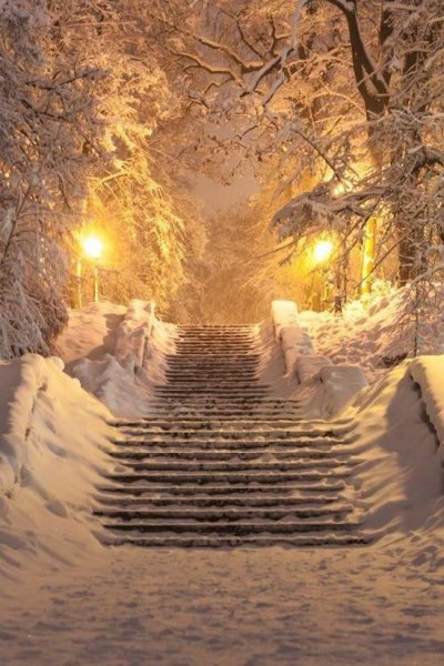  منظره زیبای برفی