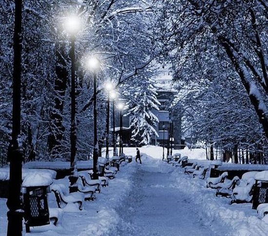  منظره زیبای برفی