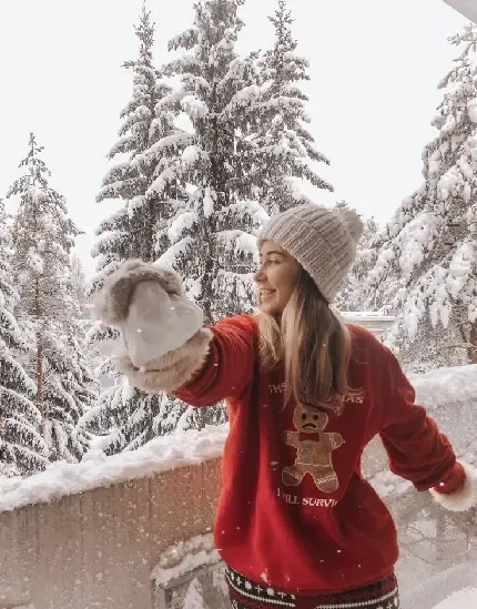  پروفایل زمستونی دخترانه لاکچری