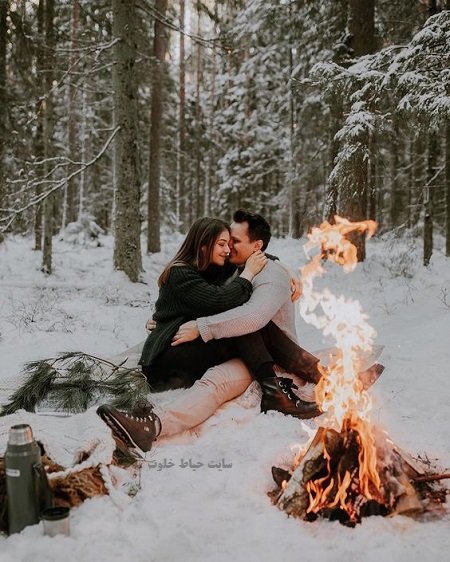 عکس رمانتیک برفی