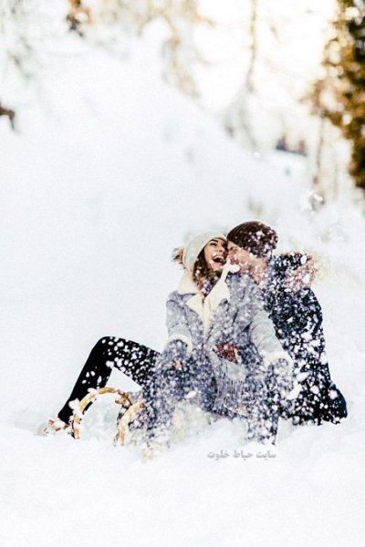  عکس رمانتیک برفی