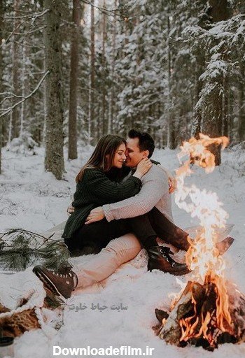  عکس دونفره عاشقانه زمستانی بدون متن