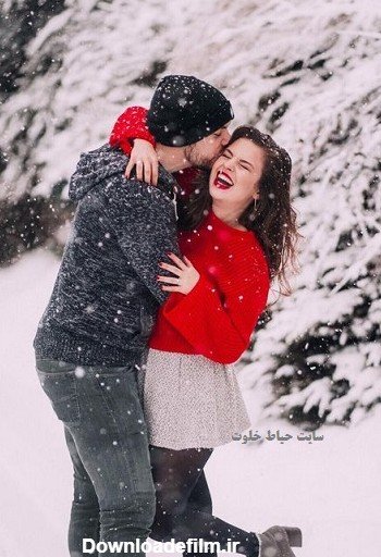  عکس دونفره عاشقانه زمستانی بدون متن