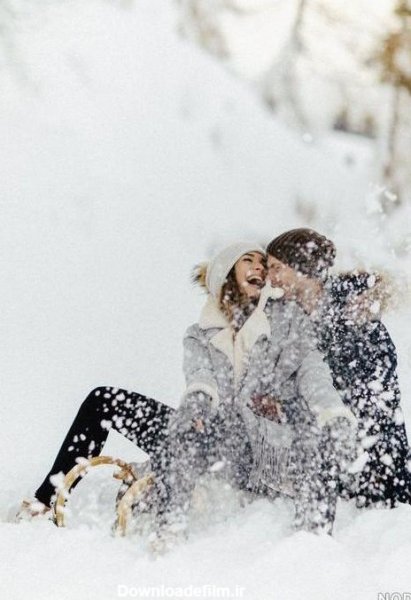  عکس دونفره عاشقانه زمستانی بدون متن