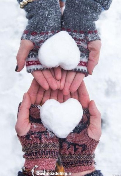  عکس دونفره عاشقانه زمستانی بدون متن