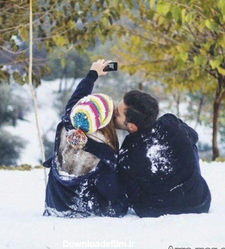  عکس دونفره عاشقانه زمستانی بدون متن