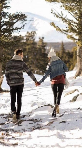  عکس دونفره عاشقانه زمستانی بدون متن