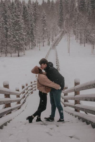  عکس عاشقانه زمستانی دختر و پسر