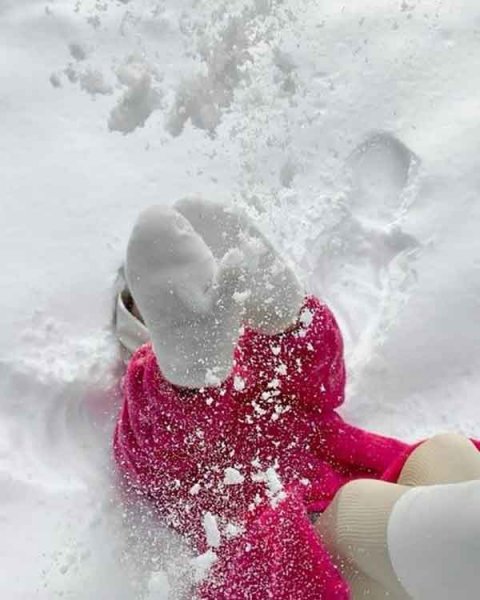 عکس عاشقانه برفی دو نفره