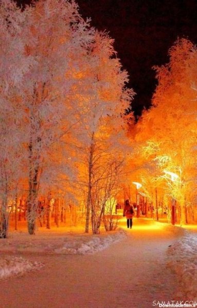  عکس شب برفی برای پروفایل