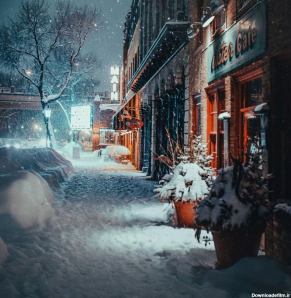  عکس شب برفی برای پروفایل