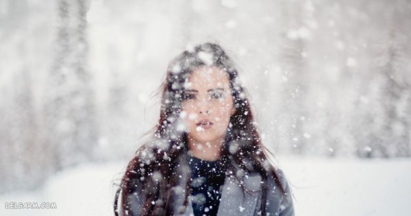 عکس دختر و پسر در برف