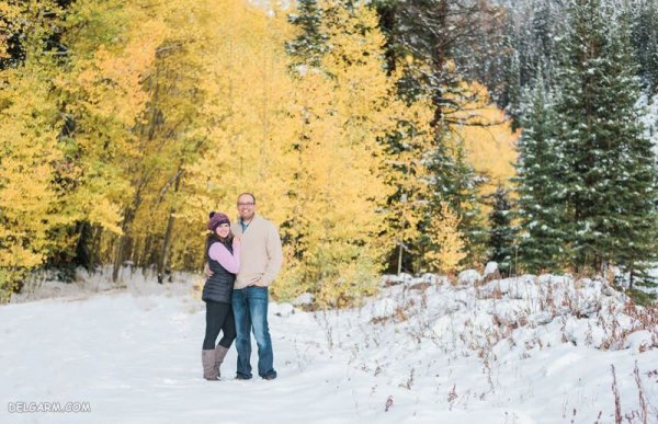  عکس دختر و پسر در برف